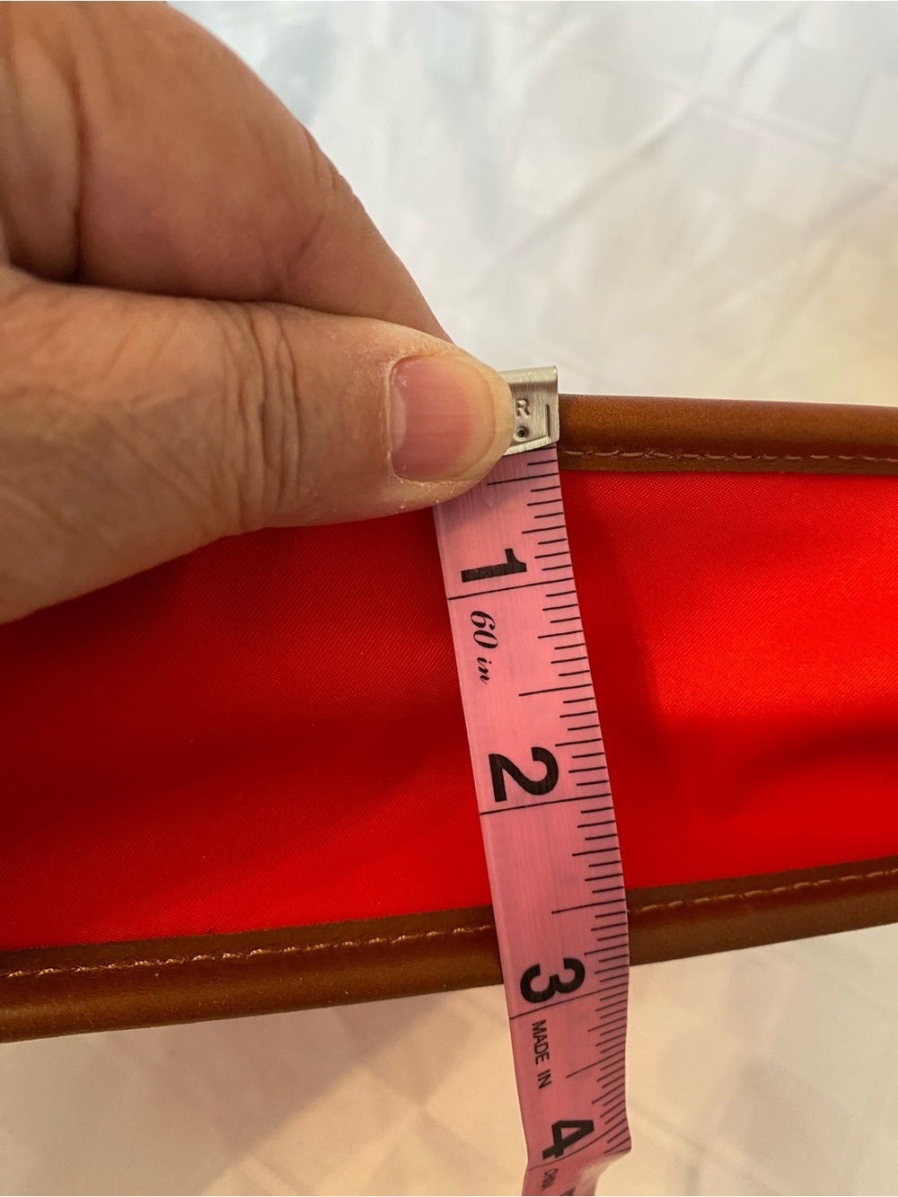 Dooney & Bourke Wayfarer Letter Carrier Nylon & Leather Crossbody bag, Red & Tan - Picture 13 of 17